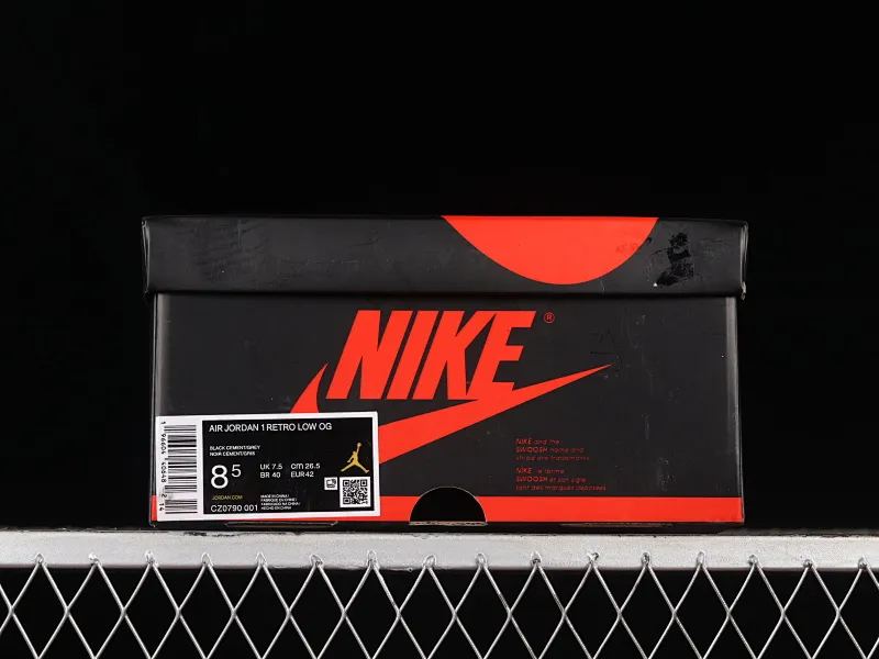 All categories Air Jordan Jordan series basketball shoes Air Jordan 1 Low Z version Air Jordan 1 Low OG "Black Cement" AJ1 Joe 1 black cement low-top cultural casual sneakers CZ0790-001